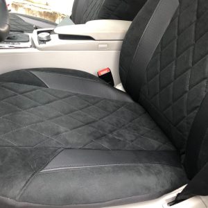 Premium alcantara with perforated leather - black threads - Image 3