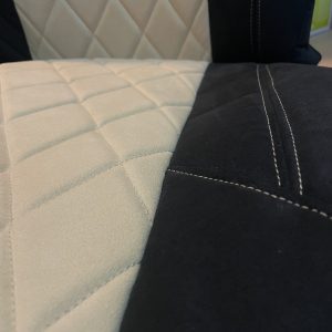 Entirely of black alcantara with beige alcnatara center - Image 4