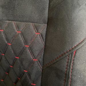 Entirely of alcantara with quilted alcnatara - red threads - Image 3